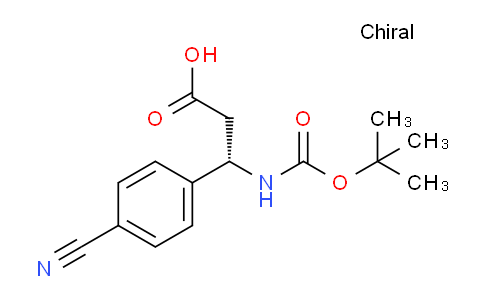 CAS No. 500770-82-1, (S)-3-((tert-Butoxycarbonyl)amino)-3-(4-cyanophenyl)propanoic acid