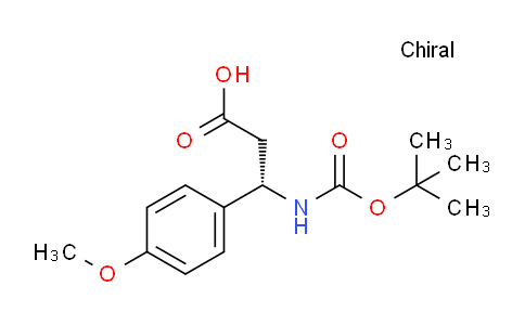 CAS No. 159990-12-2, (S)-3-((tert-Butoxycarbonyl)amino)-3-(4-methoxyphenyl)propanoic acid