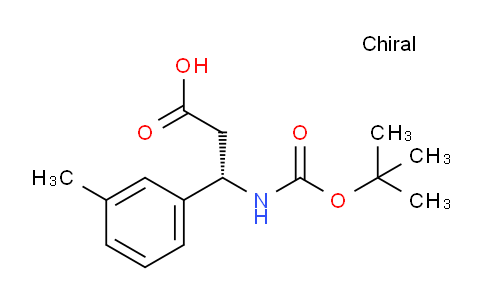CAS No. 499995-75-4, (S)-3-((tert-Butoxycarbonyl)amino)-3-(m-tolyl)propanoic acid