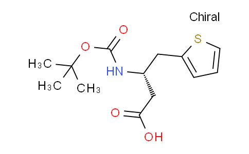 CAS No. 190190-47-7, (S)-3-((tert-Butoxycarbonyl)amino)-4-(thiophen-2-yl)butanoic acid
