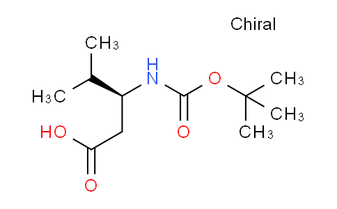 CAS No. 179412-79-4, (S)-3-((tert-Butoxycarbonyl)amino)-4-methylpentanoic acid