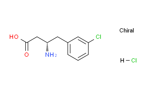 CAS No. 331763-54-3, (S)-3-Amino-4-(3-chlorophenyl)butanoic acid hydrochloride