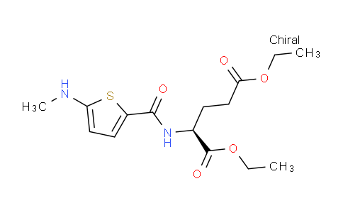 CAS No. 112889-02-8, (S)-Diethyl 2-(5-(methylamino)thiophene-2-carboxamido)pentanedioate