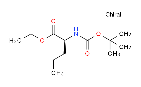CAS No. 1187550-23-7, (S)-Ethyl 2-((tert-butoxycarbonyl)amino)pentanoate