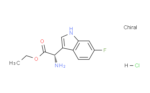 CAS No. 1384268-80-7, (S)-Ethyl 2-amino-2-(6-fluoro-1H-indol-3-yl)acetate hydrochloride