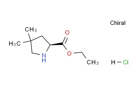 CAS No. 1628853-42-8, (S)-Ethyl 4,4-dimethylpyrrolidine-2-carboxylate hydrochloride