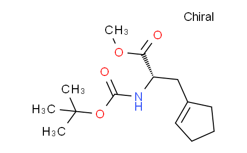 CAS No. 872092-14-3, (S)-Methyl 2-((tert-butoxycarbonyl)amino)-3-(cyclopent-1-en-1-yl)propanoate