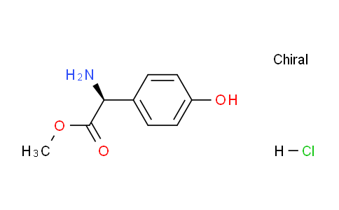 CAS No. 127369-30-6, (S)-Methyl 2-amino-2-(4-hydroxyphenyl)acetate hydrochloride