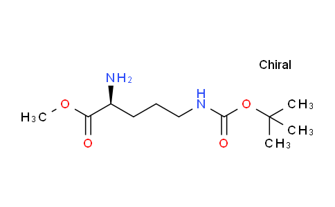 CAS No. 51186-41-5, (S)-Methyl 2-amino-5-((tert-butoxycarbonyl)amino)pentanoate