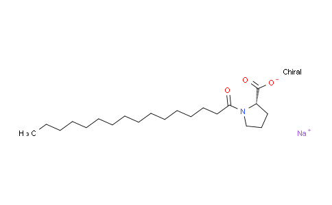 CAS No. 58725-33-0, 1-(1-Oxohexadecyl)-L-proline sodium salt