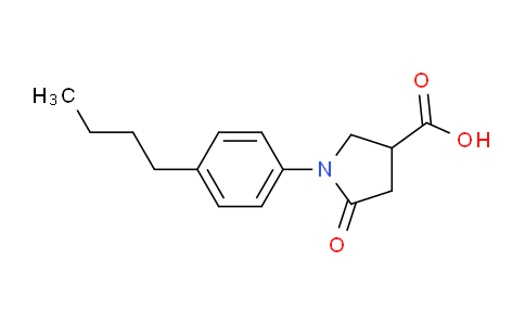 CAS No. 63674-57-7, 1-(4-Butylphenyl)-5-oxopyrrolidine-3-carboxylic acid