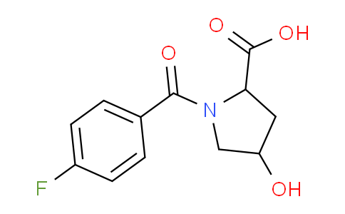 CAS No. 497163-88-9, 1-(4-Fluorobenzoyl)-4-hydroxypyrrolidine-2-carboxylic acid