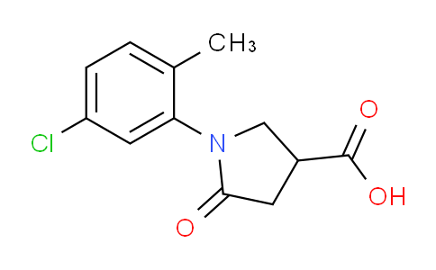 CAS No. 63675-00-3, 1-(5-Chloro-2-methylphenyl)-5-oxopyrrolidine-3-carboxylic acid