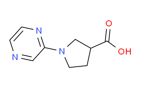 CAS No. 1343979-68-9, 1-(Pyrazin-2-yl)pyrrolidine-3-carboxylic acid
