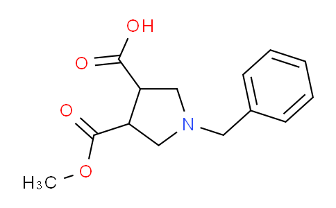 CAS No. 474317-64-1, 1-Benzyl-4-(methoxycarbonyl)pyrrolidine-3-carboxylic acid