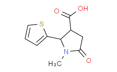 CAS No. 1248551-85-0, 1-Methyl-5-oxo-2-(thiophen-2-yl)pyrrolidine-3-carboxylic acid