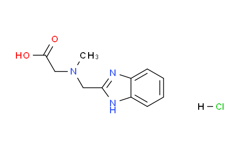 CAS No. 1049719-40-5, 2-(((1H-Benzo[d]imidazol-2-yl)methyl)(methyl)amino)acetic acid hydrochloride