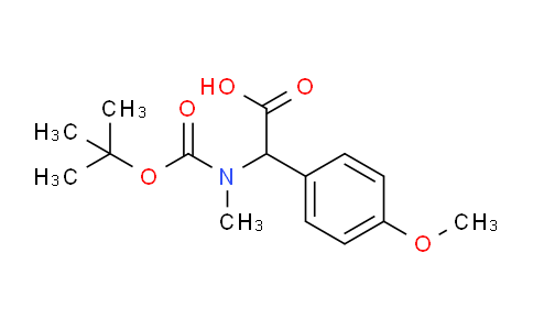 CAS No. 1404879-70-4, 2-((tert-Butoxycarbonyl)(methyl)amino)-2-(4-methoxyphenyl)acetic acid