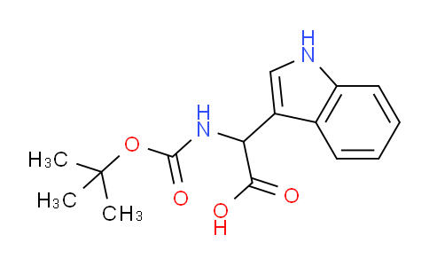 CAS No. 58237-94-8, 2-((tert-Butoxycarbonyl)amino)-2-(1H-indol-3-yl)acetic acid