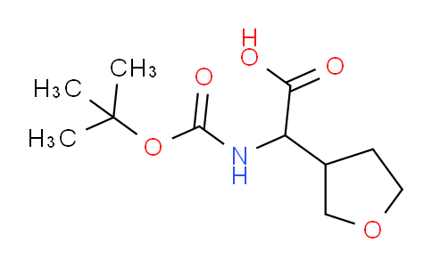 CAS No. 874583-03-6, 2-((tert-Butoxycarbonyl)amino)-2-(tetrahydrofuran-3-yl)acetic acid