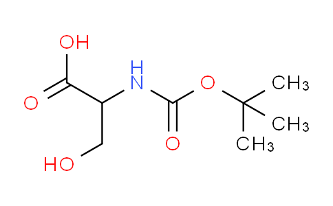 CAS No. 3850-40-6, 2-((tert-Butoxycarbonyl)amino)-3-hydroxypropanoic acid