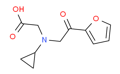 CAS No. 1353960-45-8, 2-(Cyclopropyl(2-(furan-2-yl)-2-oxoethyl)amino)acetic acid