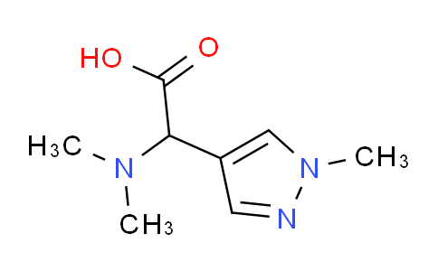 CAS No. 1218240-85-7, 2-(Dimethylamino)-2-(1-methyl-1H-pyrazol-4-yl)acetic acid