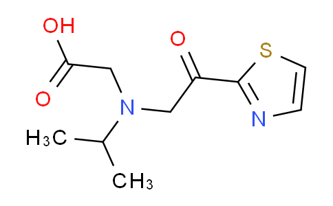 CAS No. 1353947-14-4, 2-(Isopropyl(2-oxo-2-(thiazol-2-yl)ethyl)amino)acetic acid