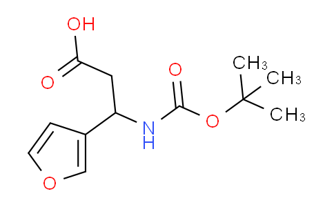 CAS No. 284492-24-6, 3-((tert-Butoxycarbonyl)amino)-3-(furan-3-yl)propanoic acid