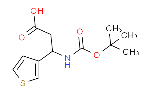 CAS No. 284492-23-5, 3-((tert-Butoxycarbonyl)amino)-3-(thiophen-3-yl)propanoic acid
