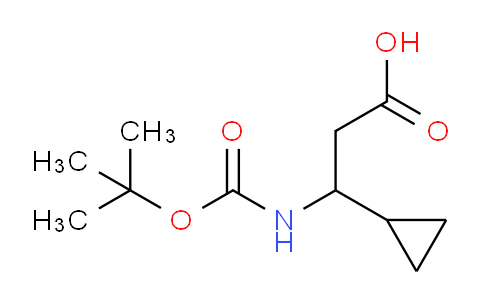 CAS No. 683218-80-6, 3-((tert-Butoxycarbonyl)amino)-3-cyclopropylpropanoic acid