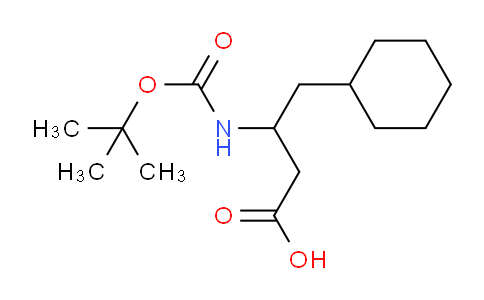 CAS No. 886503-06-6, 3-((tert-Butoxycarbonyl)amino)-4-cyclohexylbutanoic acid