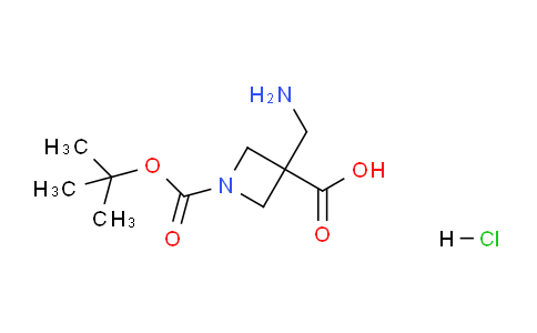 CAS No. 1788041-46-2, 3-(Aminomethyl)-1-(tert-butoxycarbonyl)azetidine-3-carboxylic acid hydrochloride