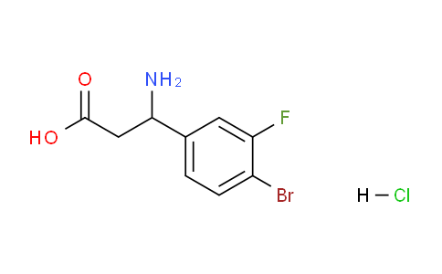CAS No. 2061980-53-6, 3-Amino-3-(4-bromo-3-fluorophenyl)propanoic acid hydrochloride