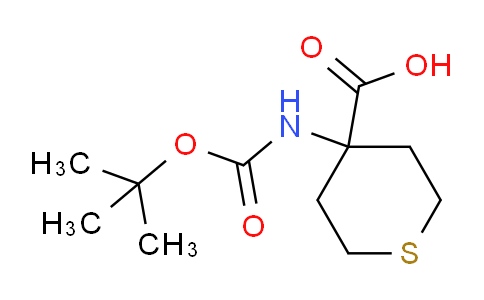CAS No. 108329-81-3, 4-((tert-Butoxycarbonyl)amino)tetrahydro-2H-thiopyran-4-carboxylic acid