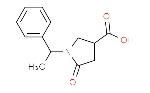 CAS No. 96449-93-3, 5-Oxo-1-(1-phenylethyl)pyrrolidine-3-carboxylic acid