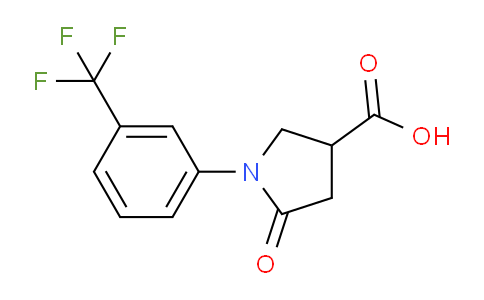 CAS No. 2357-26-8, 5-Oxo-1-(3-(trifluoromethyl)phenyl)pyrrolidine-3-carboxylic acid