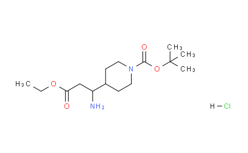 CAS No. 1159824-10-8, tert-Butyl 4-(1-amino-3-ethoxy-3-oxopropyl)piperidine-1-carboxylate hydrochloride