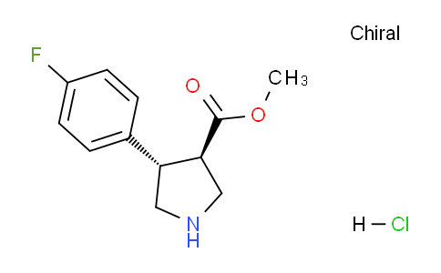 CAS No. 1236862-40-0, trans-methyl 4-(4-fluorophenyl)pyrrolidine-3-carboxylate hydrochloride