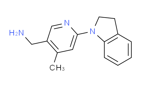 CAS No. 1355230-63-5, (6-(Indolin-1-yl)-4-methylpyridin-3-yl)methanamine