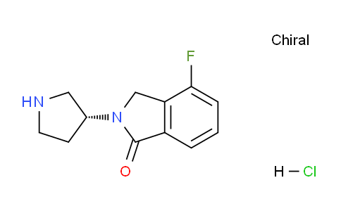 CAS No. 1787315-28-9, (R)-4-Fluoro-2-(pyrrolidin-3-yl)isoindolin-1-one hydrochloride