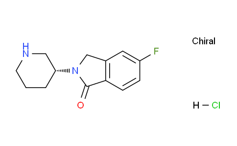 CAS No. 1786809-08-2, (R)-5-Fluoro-2-(piperidin-3-yl)isoindolin-1-one hydrochloride