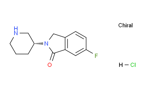 CAS No. 1643571-00-9, (R)-6-Fluoro-2-(piperidin-3-yl)isoindolin-1-one hydrochloride