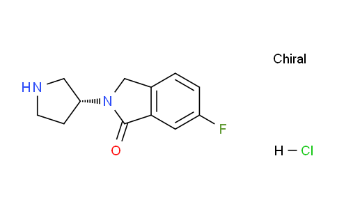 CAS No. 1439894-56-0, (R)-6-Fluoro-2-(pyrrolidin-3-yl)isoindolin-1-one hydrochloride