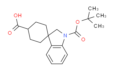 CAS No. 1263178-31-9, 1'-(tert-Butoxycarbonyl)spiro[cyclohexane-1,3'-indoline]-4-carboxylic acid