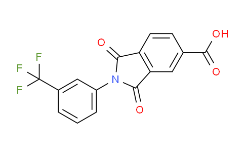 CAS No. 328555-35-7, 1,3-Dioxo-2-(3-(trifluoromethyl)phenyl)isoindoline-5-carboxylic acid