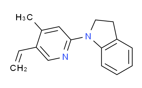 CAS No. 1355200-26-8, 1-(4-Methyl-5-vinylpyridin-2-yl)indoline
