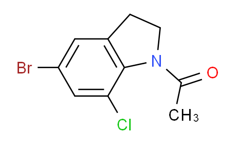 CAS No. 221024-29-9, 1-(5-Bromo-7-chloroindolin-1-yl)ethanone