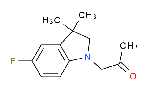 CAS No. 1956376-90-1, 1-(5-Fluoro-3,3-dimethylindolin-1-yl)propan-2-one