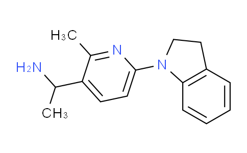 CAS No. 1355236-38-2, 1-(6-(Indolin-1-yl)-2-methylpyridin-3-yl)ethanamine